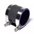 4 Ply Silicone Hose Intake Intercooler Pipe Straight Coupler With T Bolt Clamps 3 In 76mm Blue And Black 