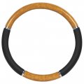 Bdk Chrome Wood Grain Black Beige Steering Wheel Cover For Cars Trucks Van Suvs Elegant And Comfortable Grip Accessories 