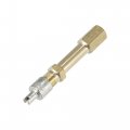 X Autohaux 2pcs 50mm 1 97 Long Brass Auto Tire Valve Extension Adaptor Air Tyre Stem Extender Inflation Stright Bore For Car