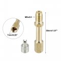 X Autohaux 2pcs 50mm 1 97 Long Brass Auto Tire Valve Extension Adaptor Air Tyre Stem Extender Inflation Stright Bore For Car
