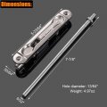 Hwmate Door Latch Lever Action Flush Bolt Security Sliding Lock With 7-7 8 Inch Rod 2 Pack