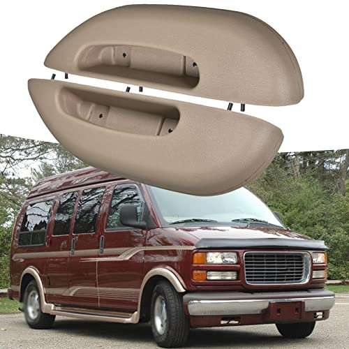 Front Left And Right Side Inner Beige Armrest Pull Handle Cover Replacement For 1996 2002 Express Base Slt Sle Van 12376621