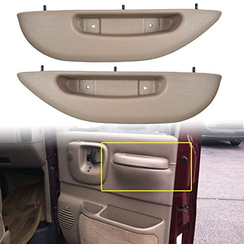Front Left And Right Side Inner Beige Armrest Pull Handle Cover Replacement For 1996 2002 Express Base Slt Sle Van 12376621