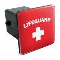 Lifeguard Red And White Tow Trailer Hitch Cover Plug Insert