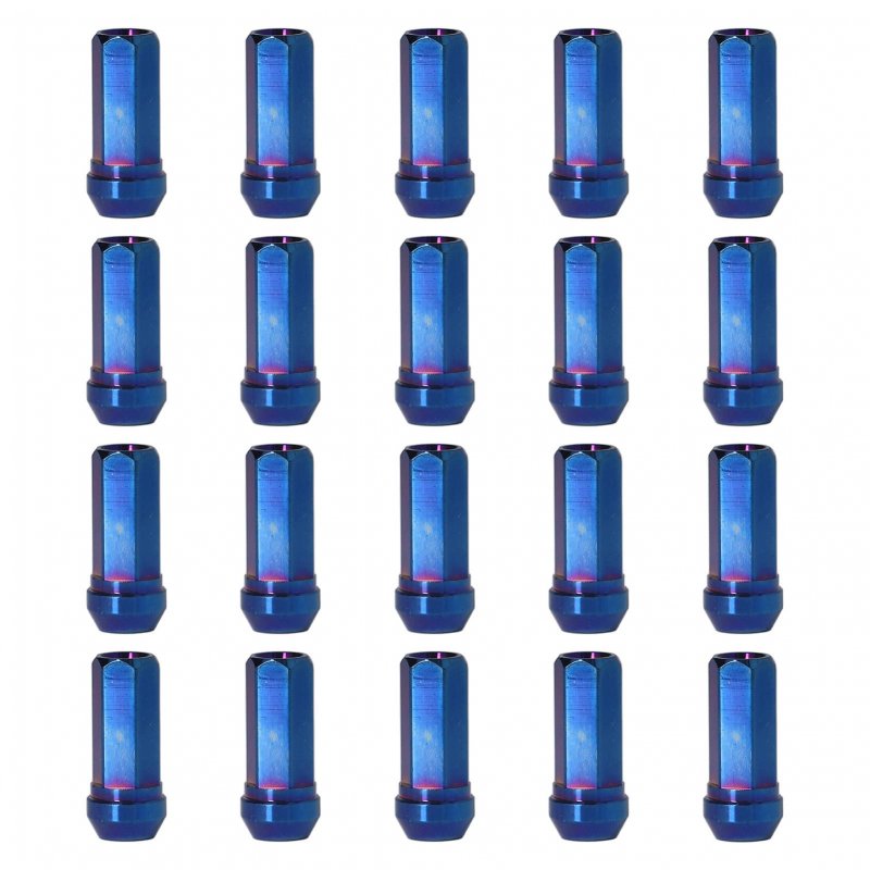 Aqxreight Wheel Lug Nuts Chrome M12x1 5 Thread 17mm Hex 48mm Length High Hardness Replacement For Car Bluing