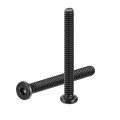 12pcs 1 4-20x2-1 4 Furniture Bolt Round Head Hex Socket Cap Screws Bolts Carbon Steel For Bed Tables Chairs 