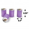 Smallmouth Bass Fishing 1 Valve Stem Caps For Tire Rim Wheel Aluminum Purple