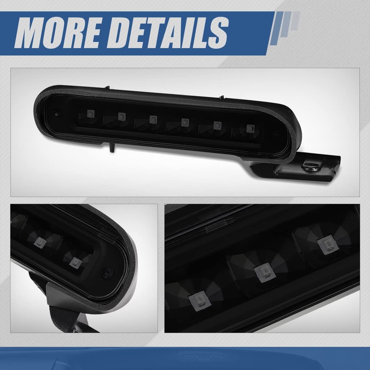 Led Third Brake Light For 2012-2018 Ford Flex High Mount Stop Rear Center Lamp Black Smoked Housing Waterproof Assembly