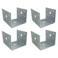 4x4 Deck Post Concrete Anchor Connector Bracket Fence Base Zinc Plated 4 Pack 