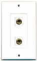 Riteav 1 X Speaker 2 Banana Red Black Keystone Jack Wall Plate Decorative White 