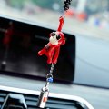 Ygmoner Wearing Sunglasses Monkey Car Interior Rear View Mirror Hanging Ornaments Red Nitrogen Bottle 