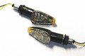 Httmt 1 Pair Universal Motorcycle Bike Led Turn Signal Blinker Light Indicator Amber Black P N Mt303-008-bk Cl