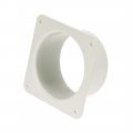 Uxcell 4inch Duct Connector Flange Abs Plastic Air Outlet Inlet Hose Pipe Adaptor For Ventilation Equipment