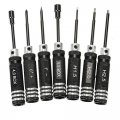 Kdafa Stainless Steel Hex Screw Driver Kit 7pcs Black Blue Screwdriver Repairing Hand Tool Black