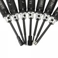 Kdafa Stainless Steel Hex Screw Driver Kit 7pcs Black Blue Screwdriver Repairing Hand Tool Black