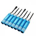 Kdafa Stainless Steel Hex Screw Driver Kit 7pcs Black Blue Screwdriver Repairing Hand Tool Black