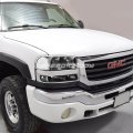 Compatible With Gmc Sierra Gmt800 Black Housing Clear Corner Headlight Drl 8 Led Fog Light