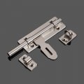 Hwmate 4in Solid Stainless Steel Thickening Hasp Barrel Bolt Sliding Door Latches Lock Brushed Finish