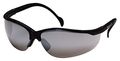 Pyramex Venture Ii Safety Eyewear Silver Mirror Lens With Black Frame 
