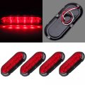 Ocpty Marker Lights 4pcs Side Amber Kit Waterproof Surface Mounted Turn Signal Light Fit For Truck 4x4 Pickup Boats Trailer