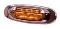 Maxxima M72270y Amber Led Oval Clearance Marker Light With Stainless Steel Bezel 