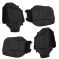 Black Leather Seat Covers 4 Piece Set For 2008 2009 2010 2011 2012 Accord Sedan Door Front Driver And Passenger Bottom Lean