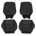 Black Leather Seat Covers 4 Piece Set For 2008 2009 2010 2011 2012 Accord Sedan Door Front Driver And Passenger Bottom Lean