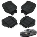 Black Leather Seat Covers 4 Piece Set For 2008 2009 2010 2011 2012 Accord Sedan Door Front Driver And Passenger Bottom Lean 