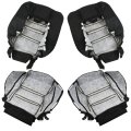 Black Leather Seat Covers 4 Piece Set For 2008 2009 2010 2011 2012 Accord Sedan Door Front Driver And Passenger Bottom Lean