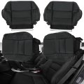 Black Leather Seat Covers 4 Piece Set For 2008 2009 2010 2011 2012 Accord Sedan Door Front Driver And Passenger Bottom Lean