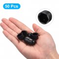 Uxcell Plastic Dome Bolt Nut Protection Cap Covers M8 13mm Hex Screw Cover Black 50pcs