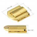 Uxcell Toggle Catch Lock 25mm Retro Decorative Golden Hasp With Screws For Suitcase Chest Trunk Latch Clasp Pack Of 5