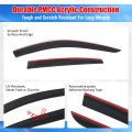 Ikon Motorsports Tape On Low Profile Window Visors For 2021-2025 Acura Tlx Acrylic Smoke Tinted Rain Guards Side Wind