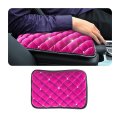 Auceli Fluffy Car Armrest Cover Bling Diamond Auto Center Console Pad Soft Seat Box Protector Plush Cushion For Arm Rest 