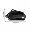 Uxcell 1 Set Aluminum Alloy Motorcycle Kickstand Plate Pad For Bmw R1250gs 2018-2019 Extension Foot Support With Wrench Black