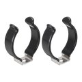 4pcs T12 U Clips Holder Bracket 304 Stainless Steel Led Fluorescent Tube Clip Lamp Support Pipe Clamps For 32mm 1 4 Light Bulb 