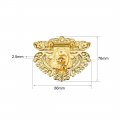 Uxcell 1 Set Wood Case Chest Box Rectangle Clasp Closure Hasp Latches Gold Tone 86 X 76mm