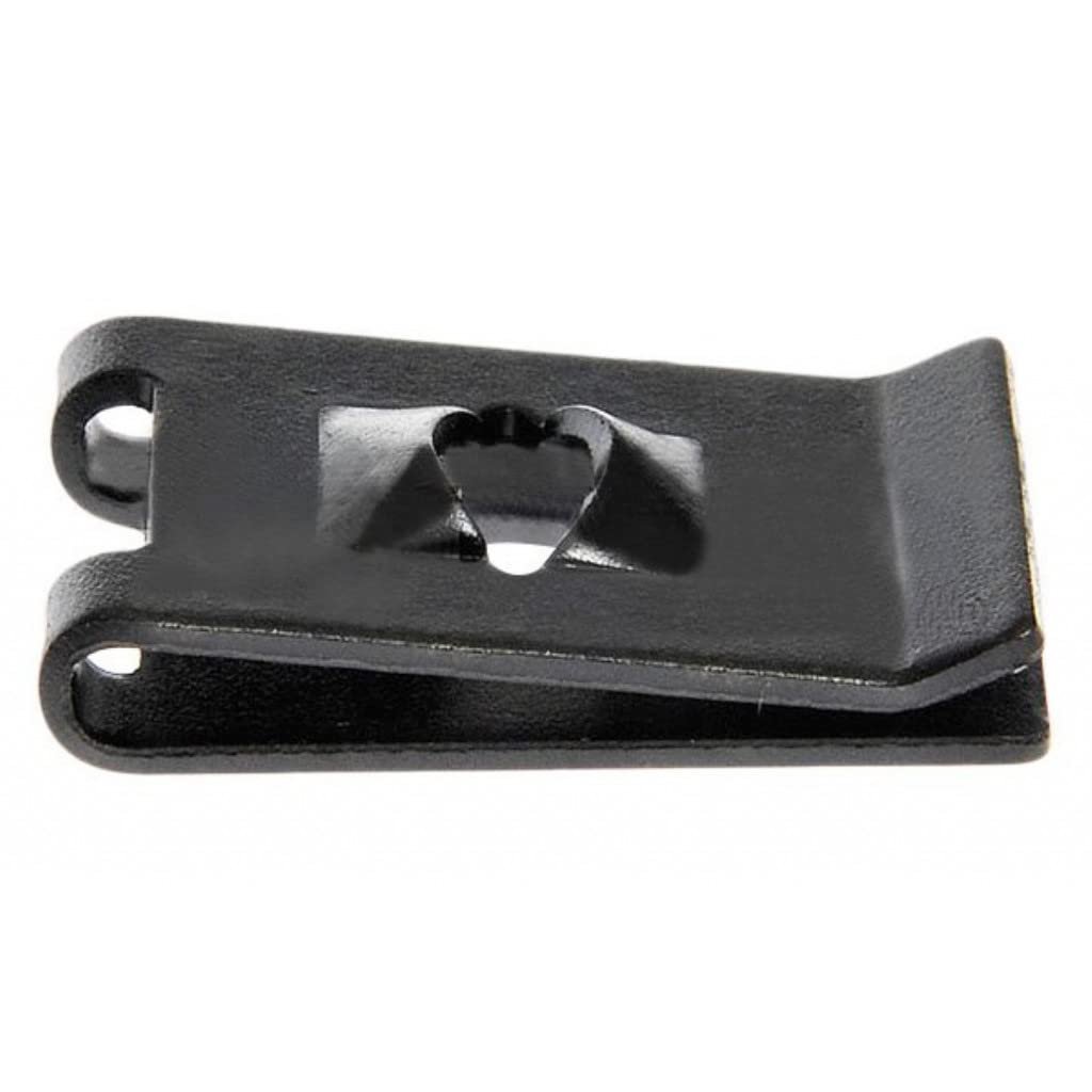 Clip Nut U Style Grade Steel Black Number 10 By 11 32 In Up To 0 075 Callout Size Clockwise Thread Open End Design