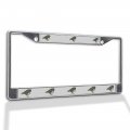Fastasticdeals Metal Insert License Plate Frame Raven Weatherproof Car Accessories Chrome 2 Holes Solid 