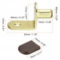 Uxcell Shelf Support Pegs 25pcs 6mm 1 4 L-shaped Bracket Pin With Rubber Sleeve For Furniture Shelves Supplies Gold Tone