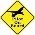 Tickertalk 5in X Pilot On Board Sticker