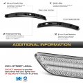 For 2014-2019 Chevy Corvette C7 4-piece Amber Red Led Front Rear Bumper Fender Corner Side Marker Light Parking Drl Lamp Driver