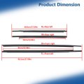 4pcs Outer Front Window Sweep Weatherstrip Seal Set Replacement For Toyota Yaris 2007-2016 68160-52150 68180-52130 68210-52150
