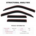 Window Visors Fits For 1991-2001d Explorer Tape-on Rain Guards Side Deflectors 4 Pieces 2pcs Front Doors And For Rear