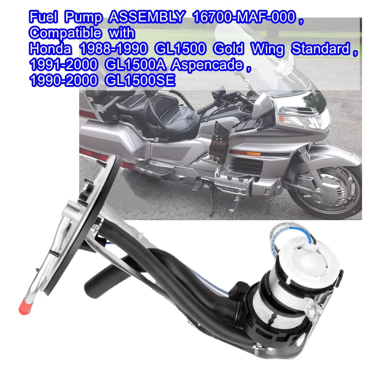 Fuel Pump Assembly 16700-maf-000 For Honda 1988-1990 Gl1500 Gold Wing Standard 1991-2000 Gl1500a Aspencade 1990-2000 Gl1500se