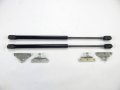 Two 2 20 Inch 40 Lb Gas Prop Struts With 4 Four Coated Steel 90 Degree Angled Outside Ball Stud Brackets 10mm 