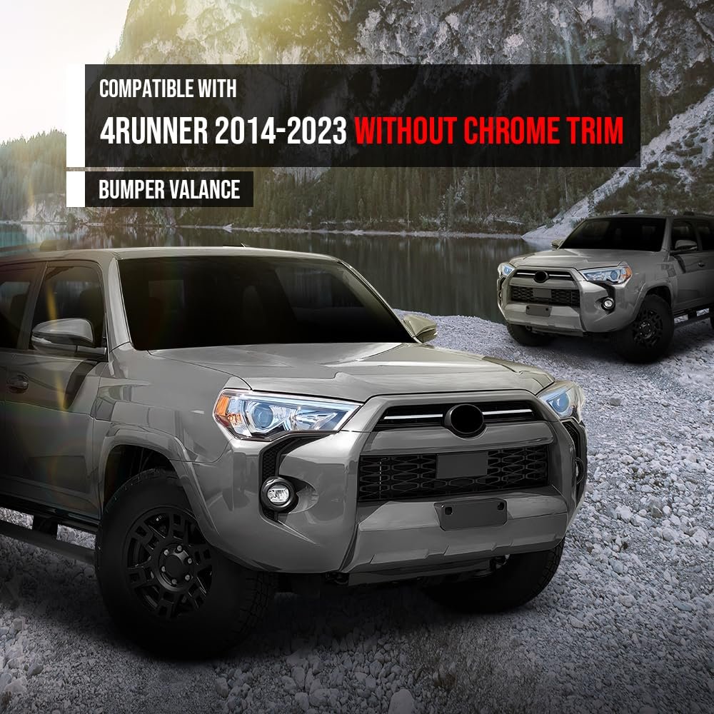 Front Lower Bumper Valance For Toyota 4runner 2014 2023 Without Chrome Trim Black Pp Material Part 5212935030 To1091100