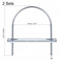 Uxcell Round U-bolts 2 Sets 4 57 116mm Inner Width 163mm Length Steel M6 With Nut Plate Washer