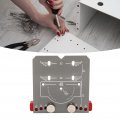 Cabinet Handle Template Tool Hinge Hole Finder Mounting Guide 4 Gears Adjustable High Strength Aluminum Alloy Drilling Jig