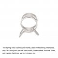 Uxcell 10pcs 11mm Spring Band Type Action Fuel Silicone Vacuum Hose Pipe Clamp Low Pressure Air Clip Nickel Plated
